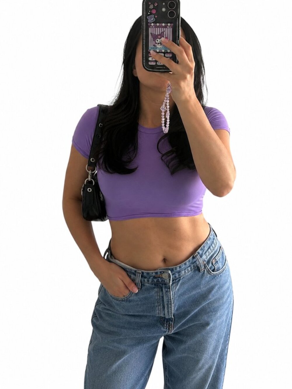 SKIMS Fits Everybody Super Cropped T-Shirt in Ultra Violet 🔮✨